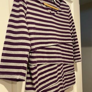 Denim & Co Tiered T with 3/4 sleeves